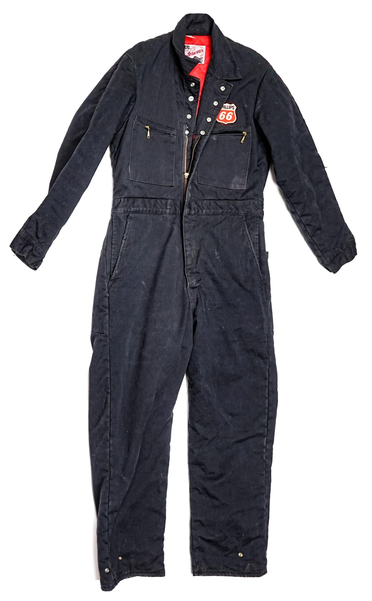 Vintage Gas Station Attendants Overalls [Lee]: Gas Station Attendants Overalls. Lee Brand. Label size Small Short. Measures 20 in. across chest measured from underarm; measures 56 in. total length measured from top of shoulder; sleeve length 19 in