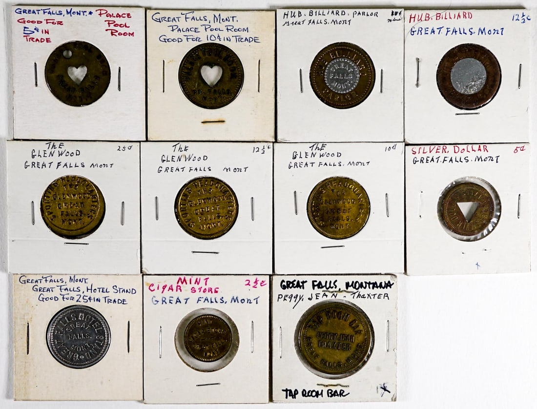 Montana (11) Trade Tokens [Great Falls] (1 of 2)