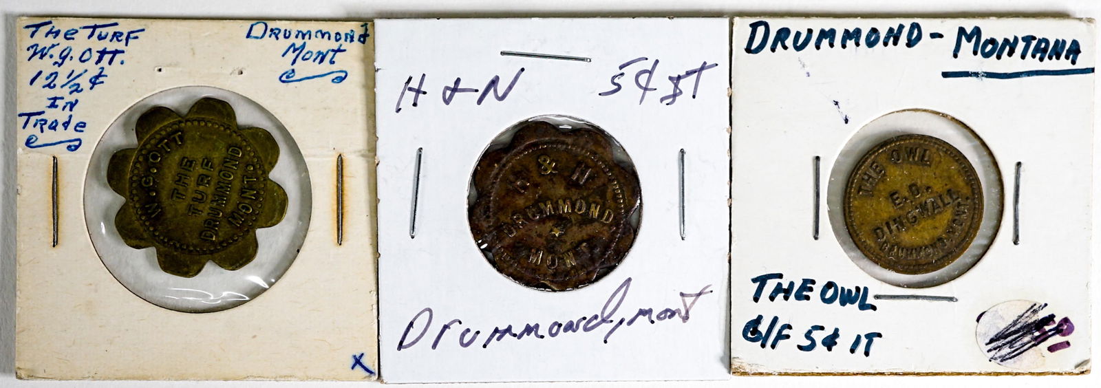 Montana (3) Trade Tokens [Drummond] (1 of 2)