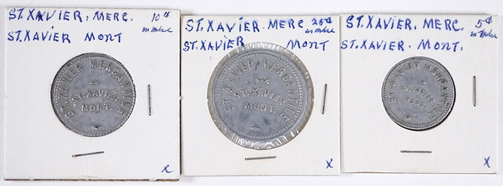Montana (3) Trade Tokens [St. Xavier] (1 of 2)