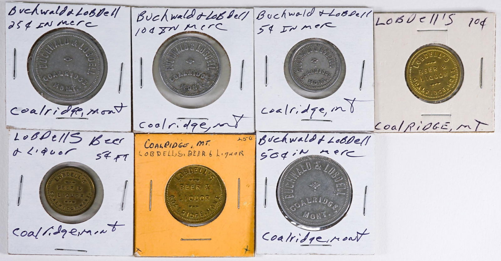 Montana (7) Trade Tokens [Coal Ridge] (1 of 2)