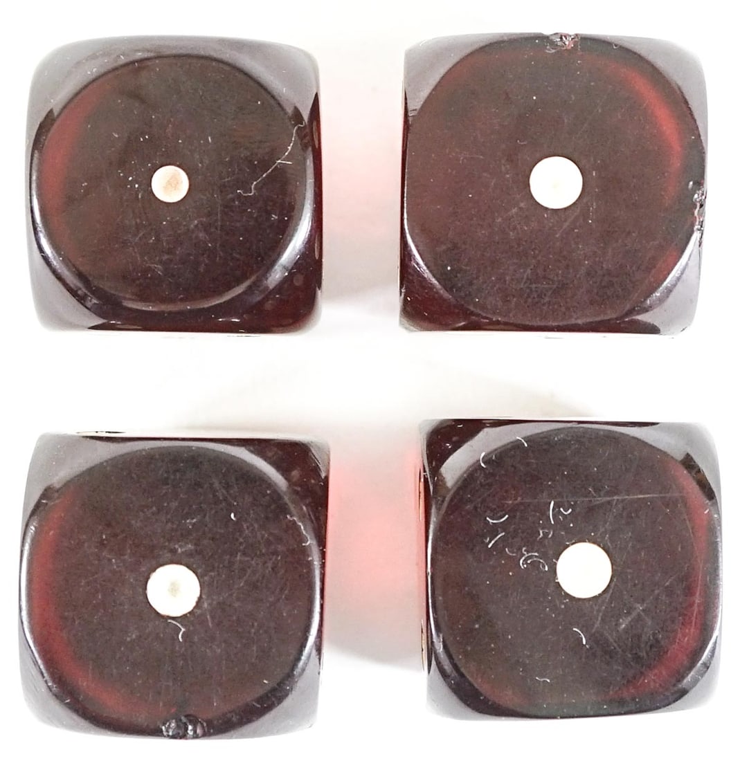 (4) Vintage Bakelite Dice 1.125-1.1875 Inches (1 of 6)