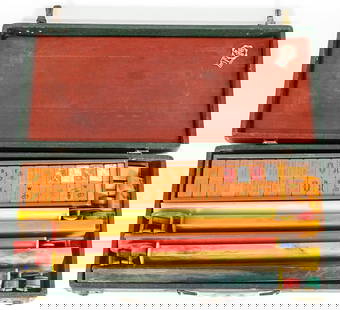Mahjong Vintage Set (Bakelite, Catalin): Mahjong Vintage Set (Bakelite, Catalin) . Measures 3 x 9 x 19.75 inches. The descriptions of items appearing in advertising prior to this auction are believed to be correct, nevertheless, neither thos