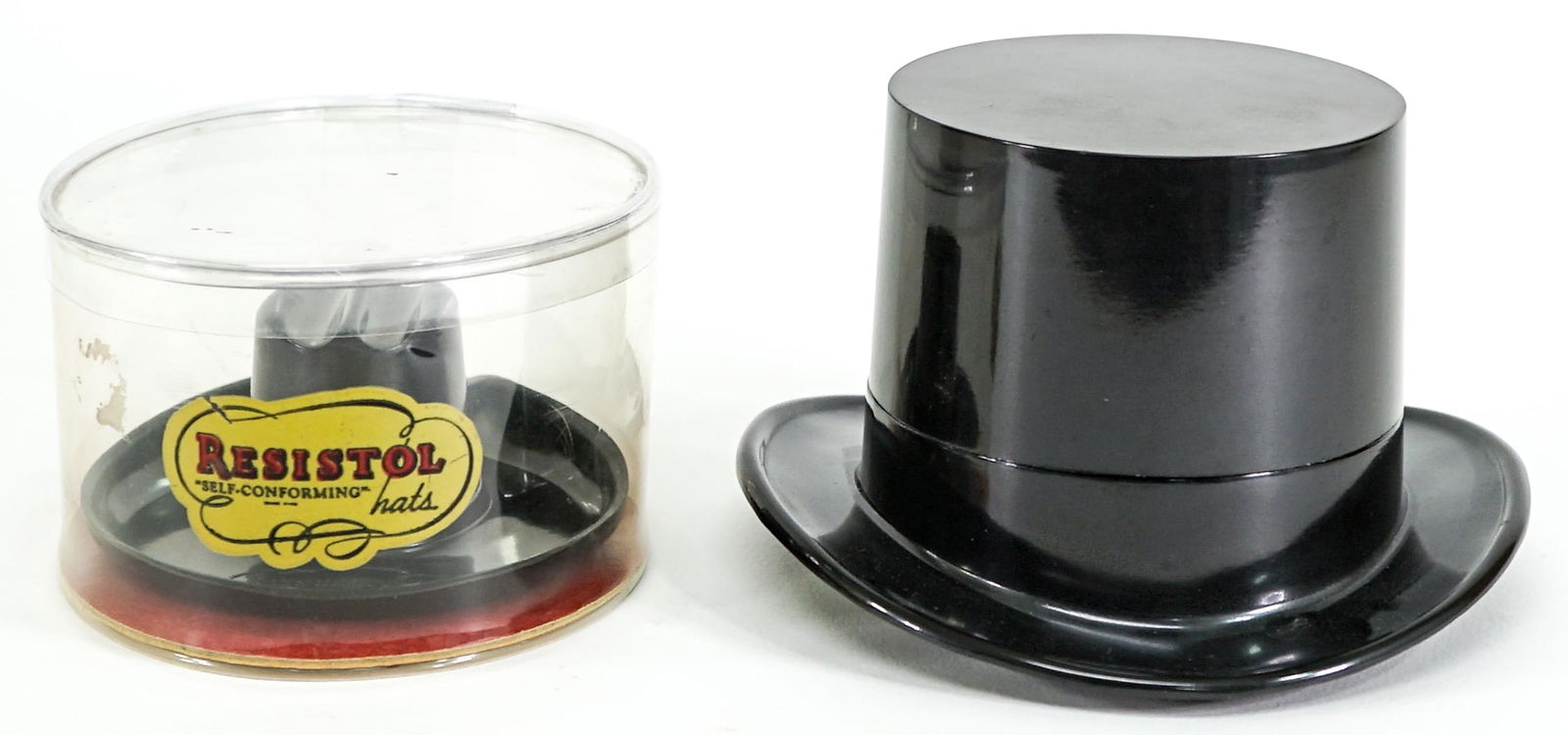 1930's Bakelite Top Hat Box & Sample Hat (1 of 10)