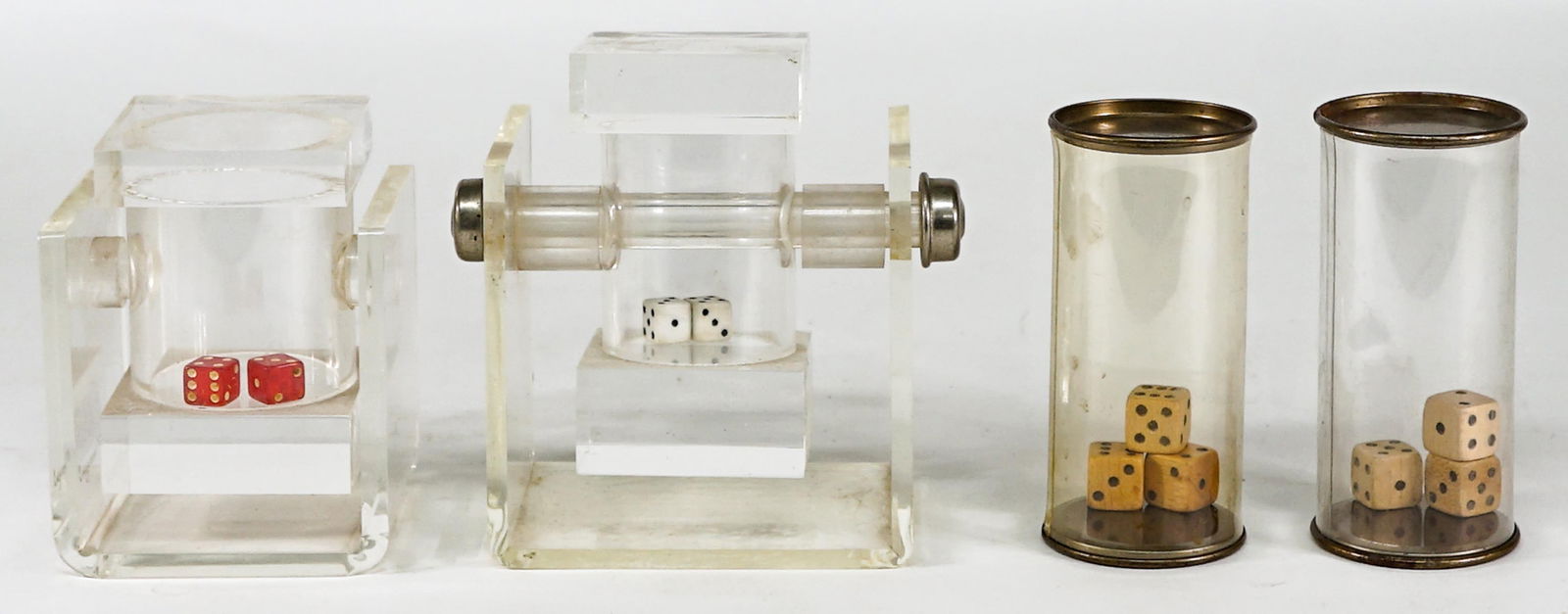 [Lucite, Plastics] Vintage Dice Tumblers (1 of 5)