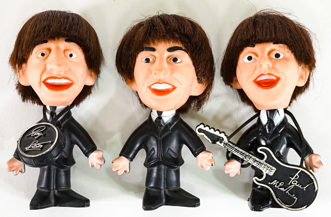 Beatles 1964 Nems Dolls (3) George, Paul, Ringo (1 of 11)