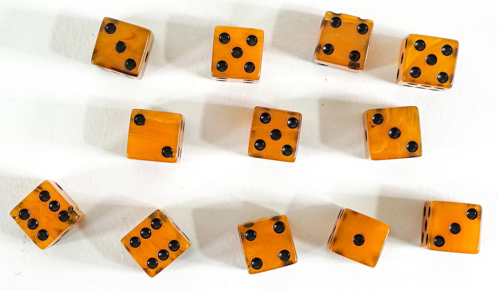 Set of (12) Bakelite Small Dice (1 of 1)