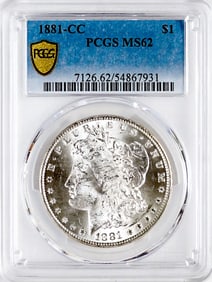 1881-CC $1 Morgan Dollar PCGS MS62