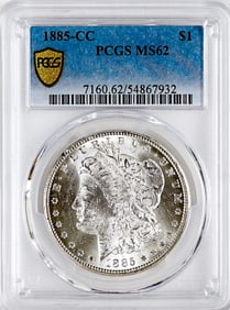 1885-CC $1 Morgan Dollar PCGS MS62
