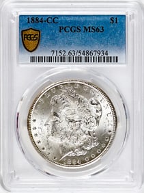 1884-CC $1 Morgan Dollar PCGS MS63