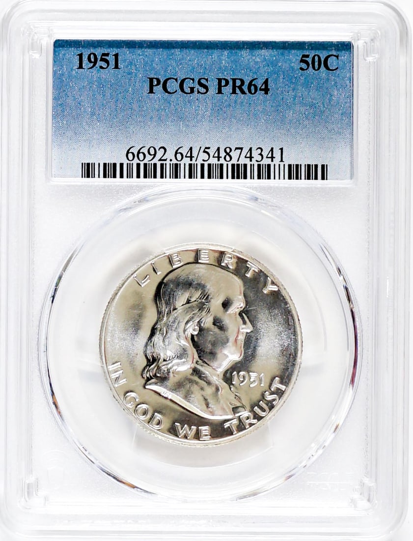 1951 Proof Franklin Half Dollar 50c PCGS P64 (1 of 2)