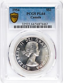 1954 Canada $1 PCGS PL64