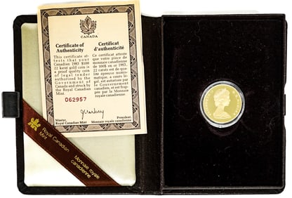 Canada $100 Gold Coin 1983 22k 1/2 Troy oz.