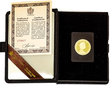 Canada $100 Gold Coin 1980 22k 1/2 Troy oz..