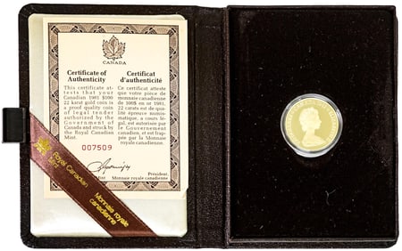 Canada $100 Gold Coin 1981 22k 1/2 Troy oz..