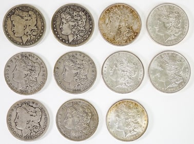 A Group of U.S. Morgan Silver Dollars (11)
