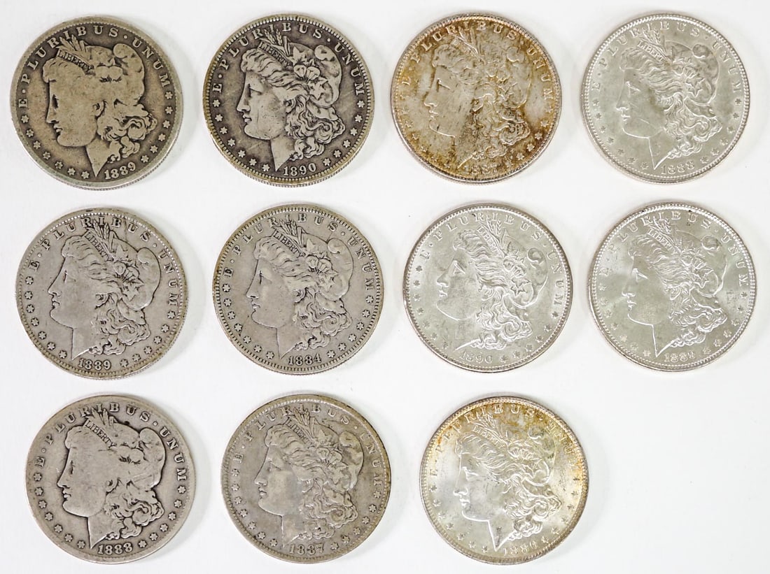 A Group of U.S. Morgan Silver Dollars (11) (1 of 2)