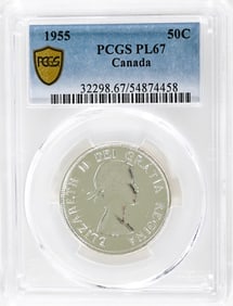 1955 Canada 50c PCGS PL67