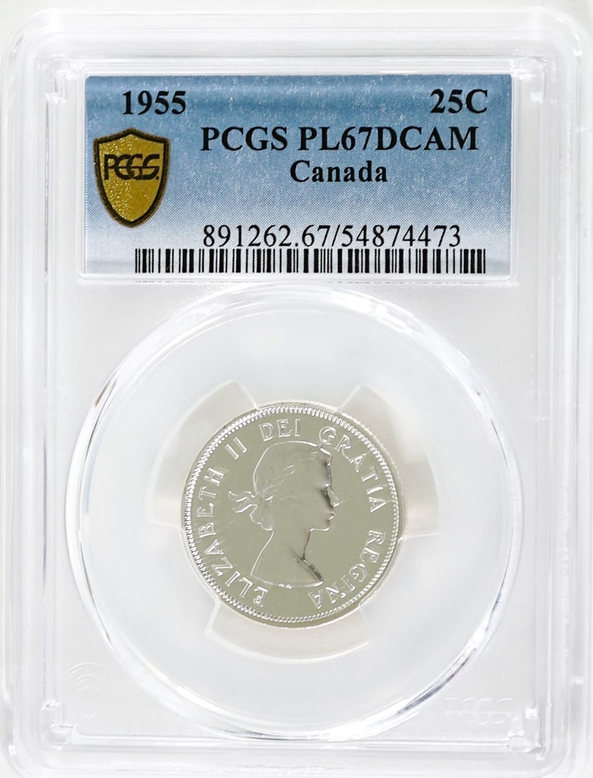 1955 Canada 25c PCGS PL67DCAM POP 5 (1 of 2)