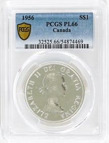 1956 Canada $1 PCGS PL66