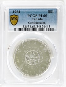 1964 Canada $1 Confederation PCGS PL65