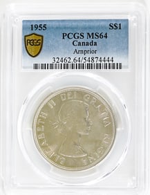 1955 Canada $1 Arnprior PCGS MS64