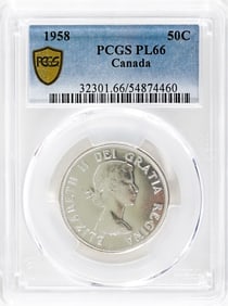 1958 Canada 50c PCGS PL66
