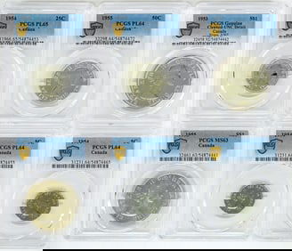 (6) Canada PCGS Graded Vintage Coins