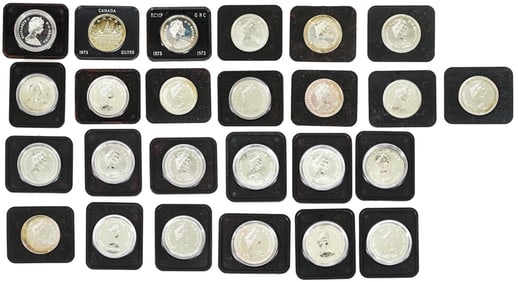 Canada Silver Dollars 1971-1978 (25)