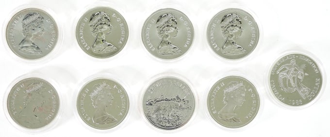 Canada Silver Dollar Proofs 1979-1980 (9)