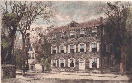 Robert Shaw Hand Colored Etching [US Historical]