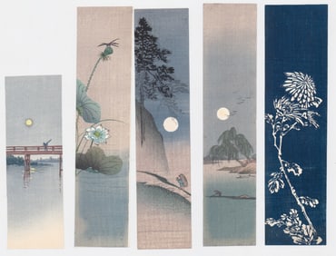 Shin Hanga Woodcuts [Flowers, Moon, Japan]