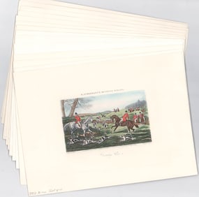 Horse Training (6) Color Etchings