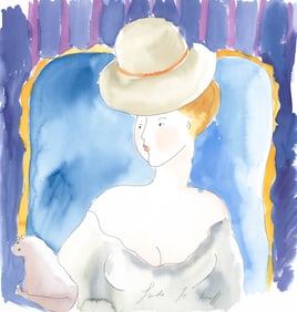 Linda Le Kinff Embellished Lithograph Signed