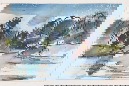 Ray Ridabock Original Watercolor [Abstract]