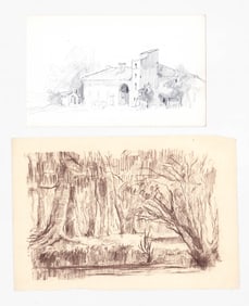 Unsigned Drawings [Nature, Building]