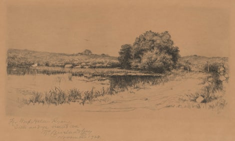 Illegibly Signed Etching [Nature Scene]