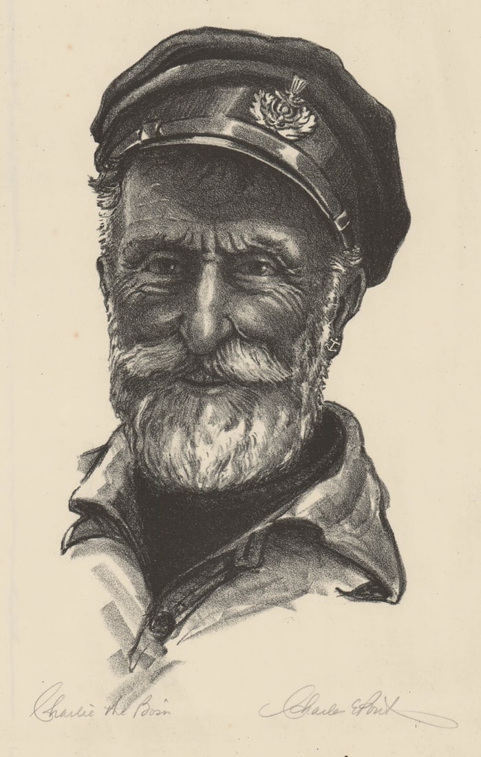 Charles E. Pont Lithograph [WPA, Sailor] (1 of 4)