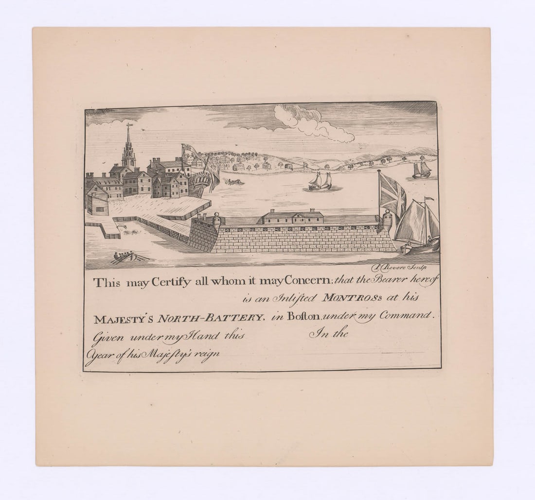 Paul Revere Engraved Restrike [NORTH-BATTERY] (1 of 4)