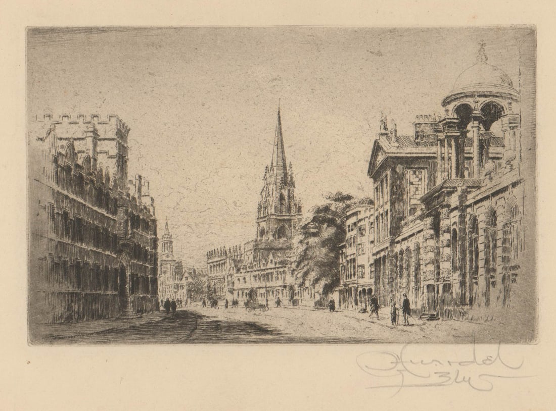 George Huardel-bly Signed Etching [Architecture] (1 of 4)