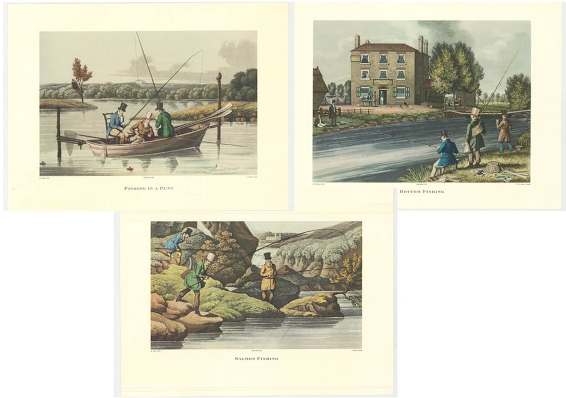 After Henry Alken Set of 3 Fishing Prints (2 Sets) (1 of 7)