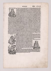 CLXVII/CLXVIII 1493 Nuremberg Chronicle [Religiou]