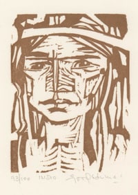 Jorge Dumas Lithograph [Native American Portrait]