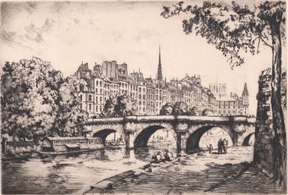 Charles Nollet Signed Etching