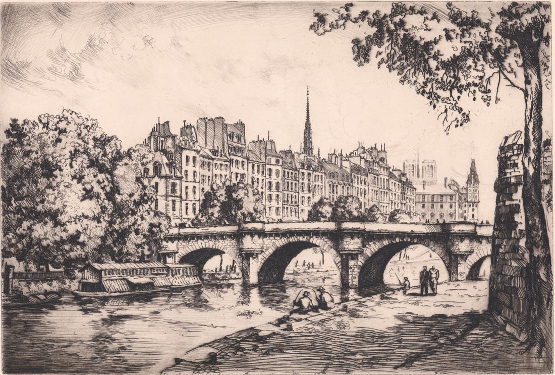 Charles Nollet Signed Etching (1 of 4)