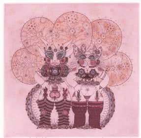 Francoise Dumontiel Signed Etching