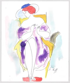 Linda Le Kinff Embellished & Signed Print