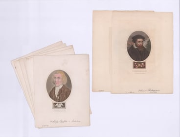 17th - 18th C. English Monarchy Engravings (8)