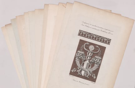 1825 France Engravings Architecture and Design