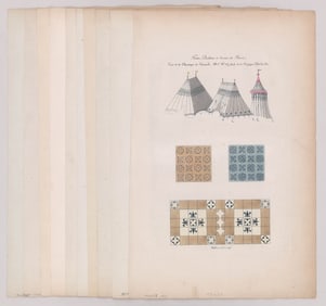 1825 France Engravings Architecture and Design